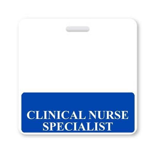 Blue "CLINICAL NURSE SPECIALIST" Horizontal Badge Buddy with Blue border BB-CLINICALNURSESPECIAL-BLUE-H