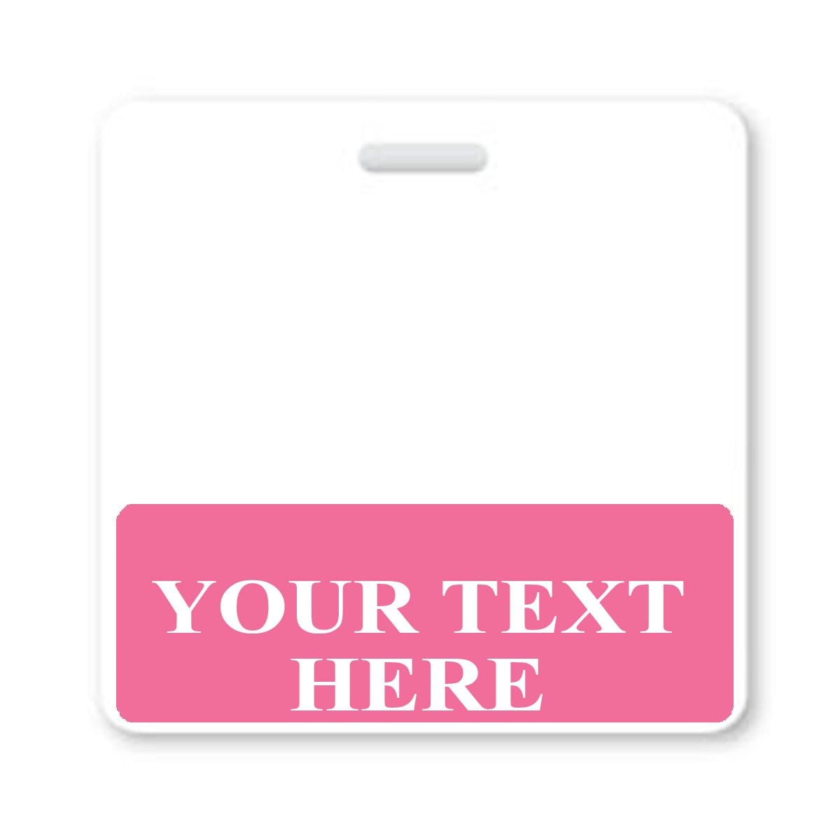 Pink Custom Printed Badge Buddy Horizontal BB-CUSTOM-PINK-H