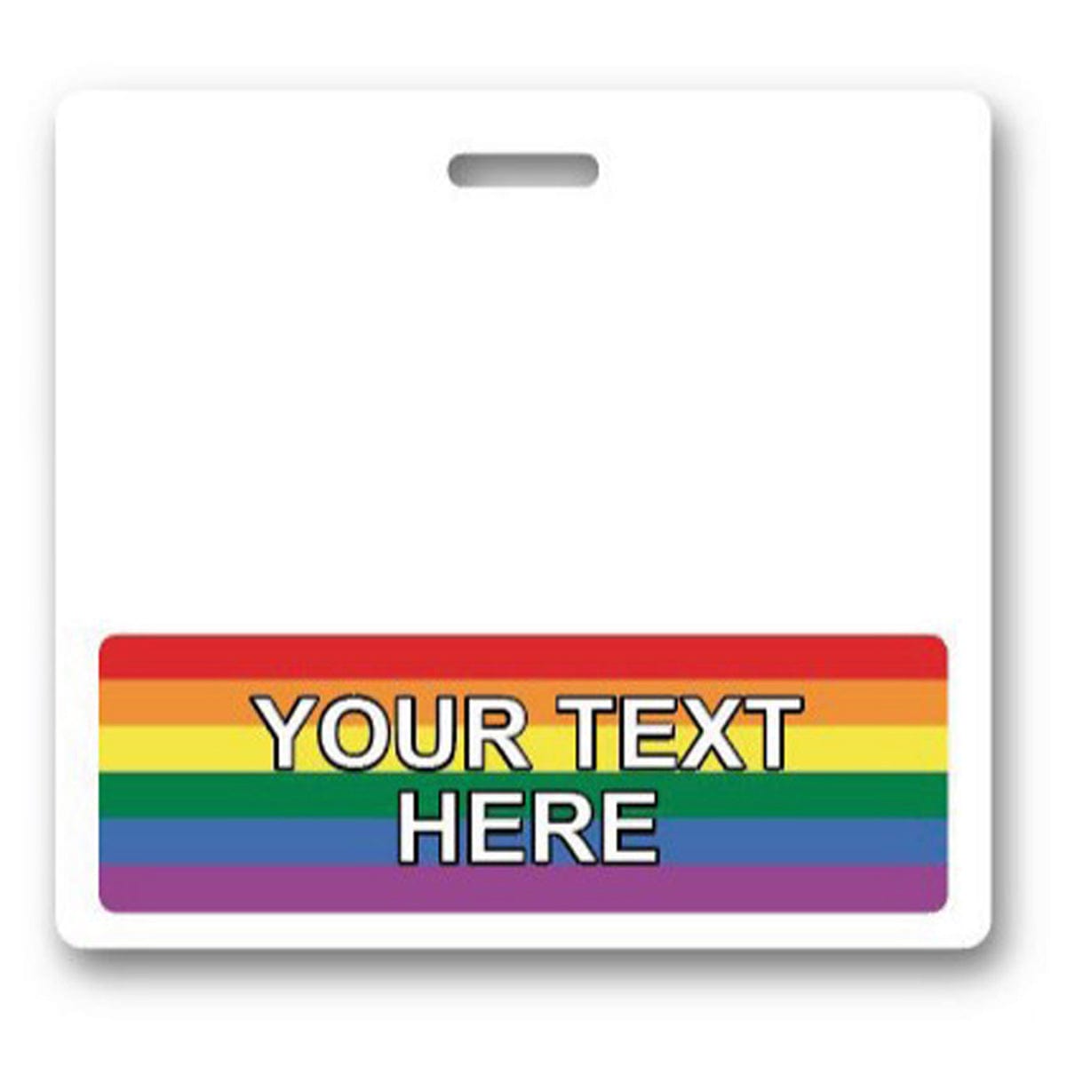 Rainbow Custom Printed Badge Buddy Horizontal BB-CUSTOM-RAINBOW-H