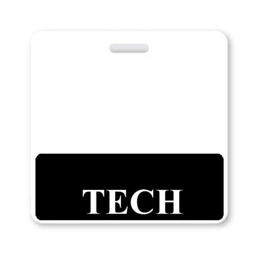 Black TECH Horizontal Badge Buddy with Black Border BB-TECH-BLACK-H