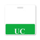 "UC" Horizontal Badge Buddy with GREEN border BB-UC-GREEN-H