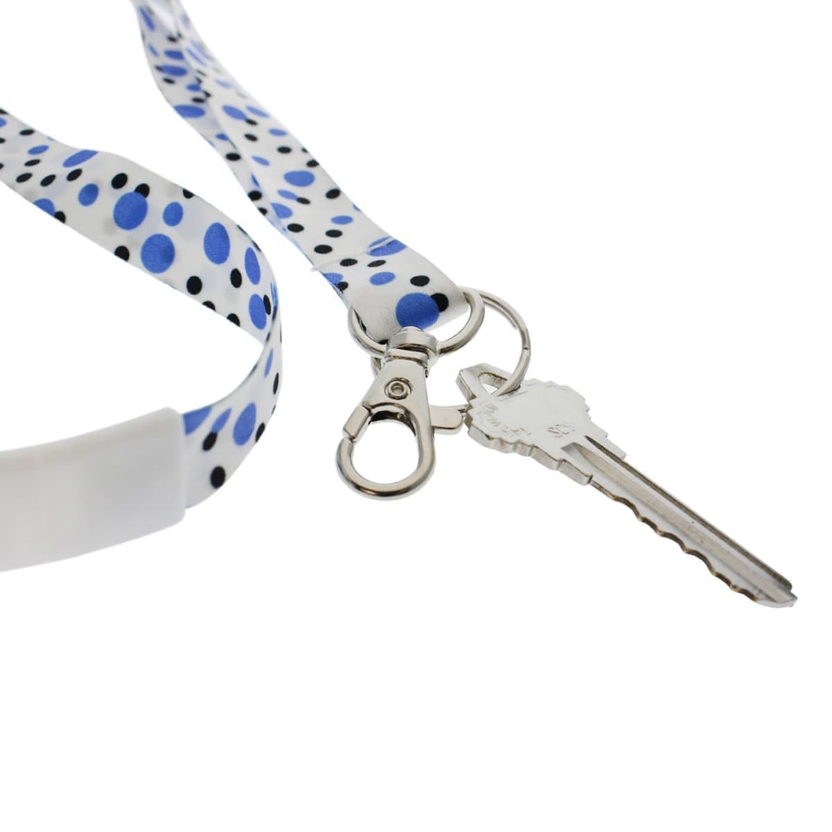 Cute Polka Dot Pattern Fashion Lanyard With Lobster Hook And Key Ring(P/N 2138-728X)