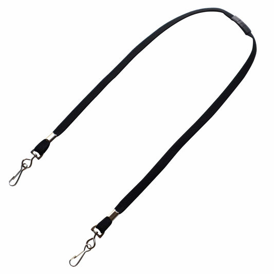 Black SPID-2330 kids double-ended breakaway lanyard with two hooks