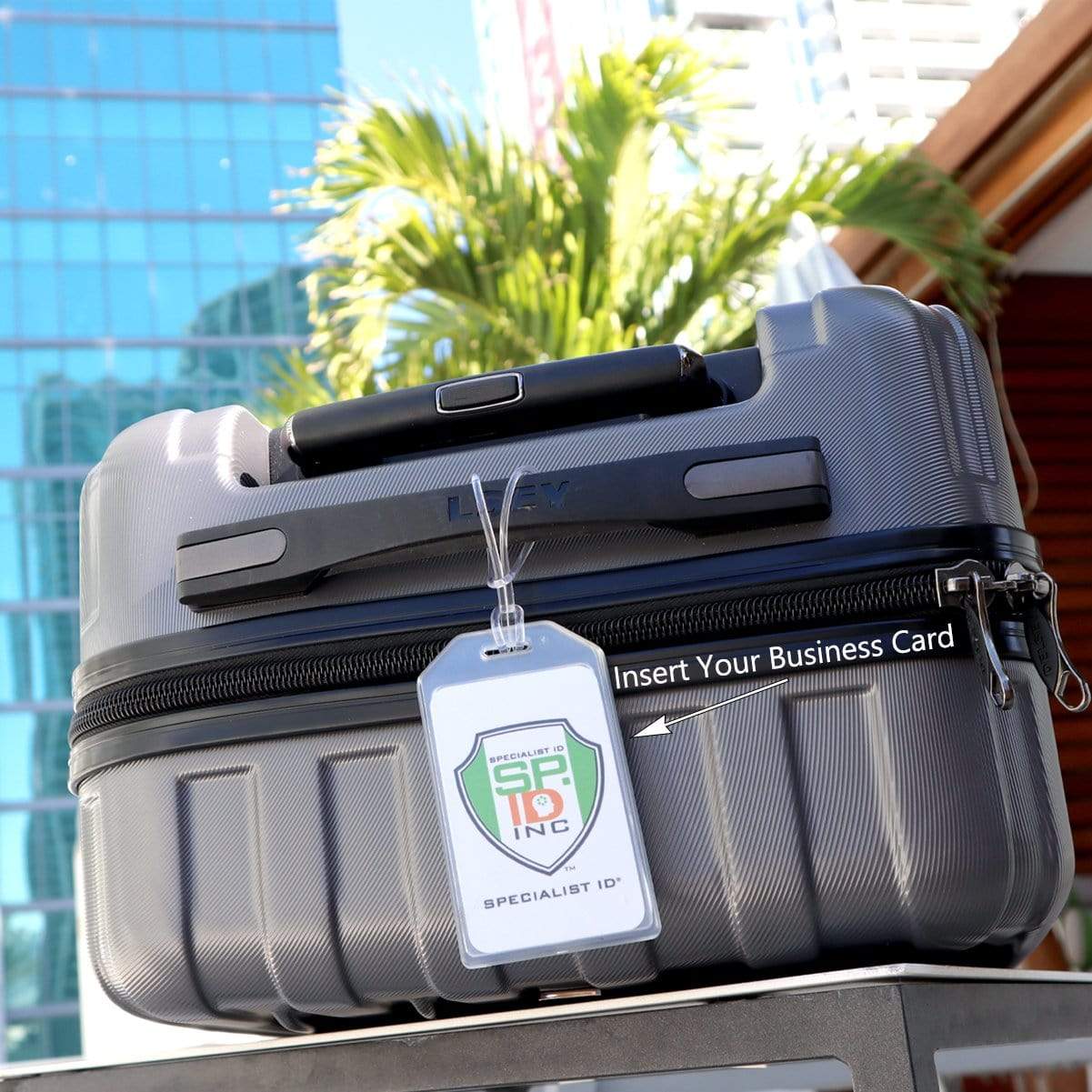 Rigid Plastic Luggage Tag Holder with 6" loop (P/N 1840-6200)