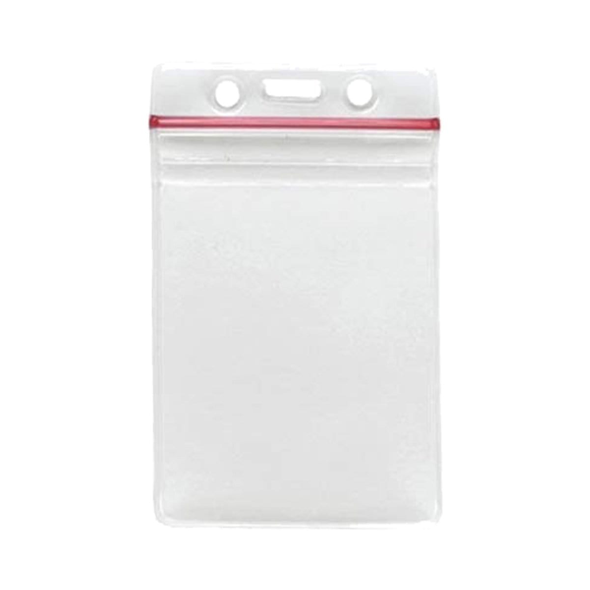 Clear Vertical Vinyl ID Holder with a Zipper Top (VBH-V-ZIP) VBH-V-ZIP