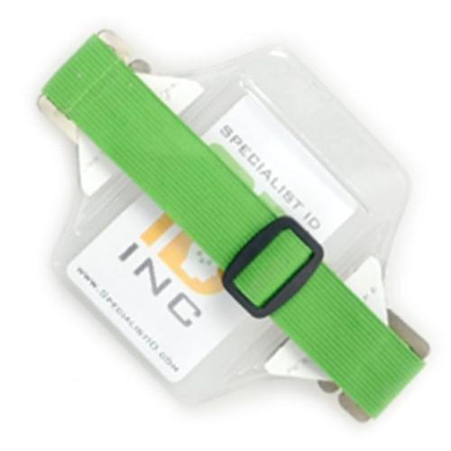 Green Clear Fuel Card Holder for Visor with Elastic Band VISORFUELCARDHOLDER-GREEN