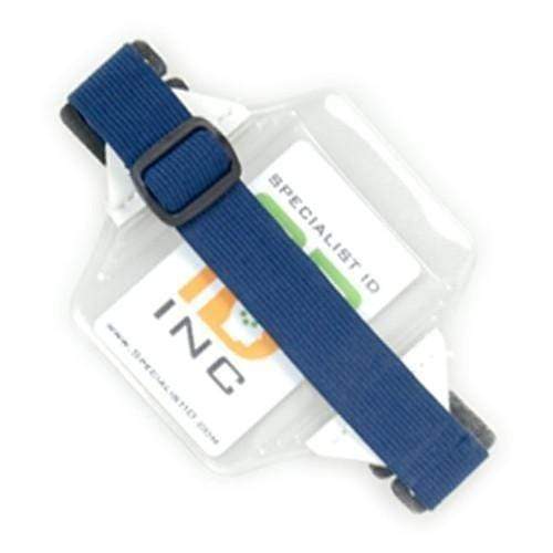 Navy Blue Clear Fuel Card Holder for Visor with Elastic Band VISORFUELCARDHOLDER-NAVYBLU