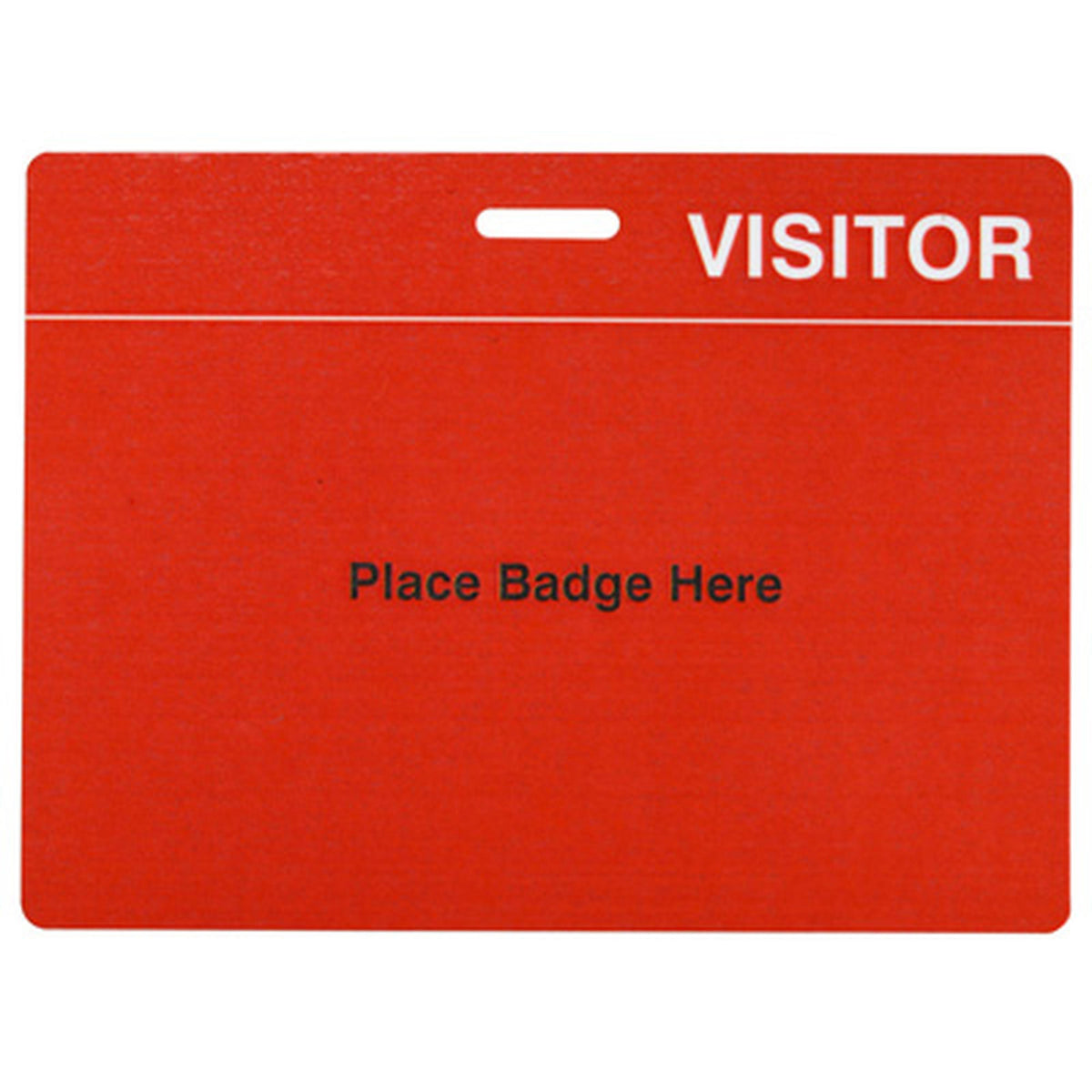 TEMPbadge 08178 Reusable Badge Back, Red VISITOR, 4 x 3