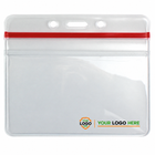 1815-1010 badge holder with a small shield and horizontal Your Logo Here branding along the bottom.