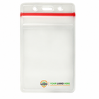 1815-1110 badge holder with a small shield and horizontal Your Logo Here branding along the bottom.