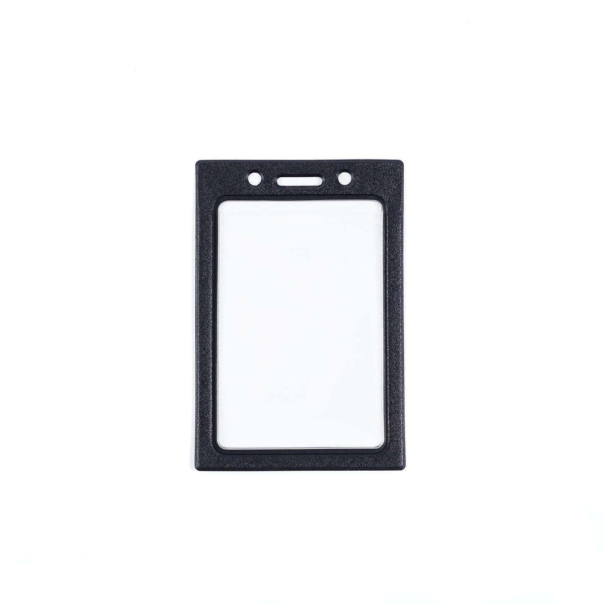 1820-3001 Black - A Vertical Vinyl Color Frame Badge Holder (P/N 1820-300x) is centered on a white background.