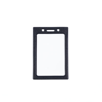 1820-3001 Black - A Vertical Vinyl Color Frame Badge Holder (P/N 1820-300x) is centered on a white background.