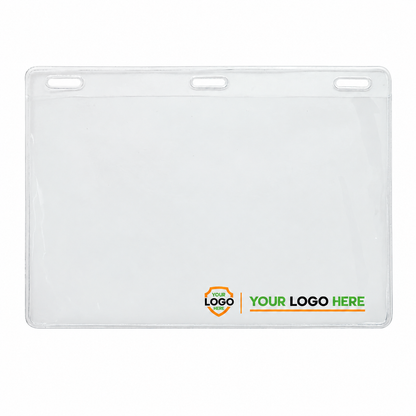1840-1615 badge holder with a small shield and horizontal Your Logo Here branding along the bottom.