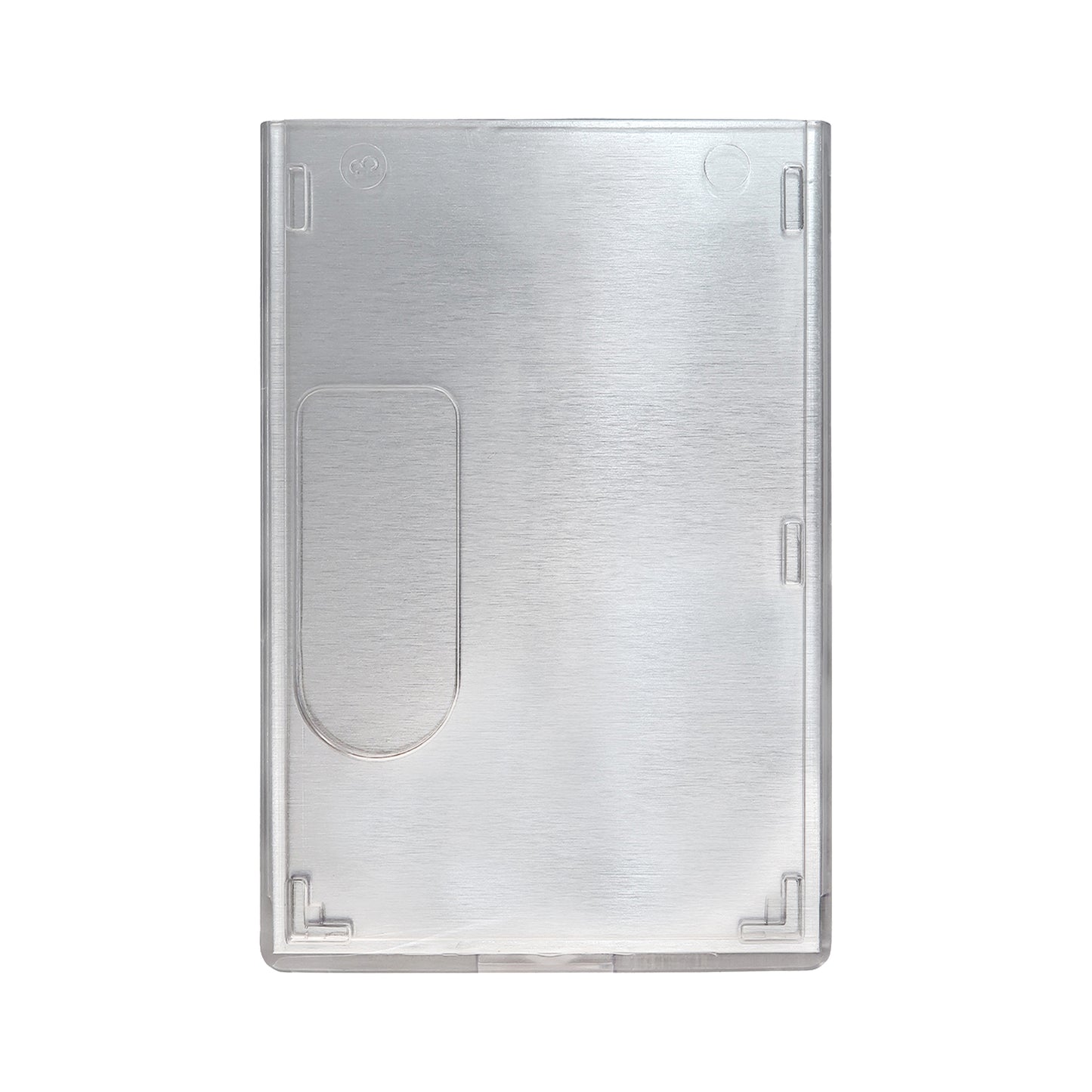 A Rigid Shielded RFID Blocking 2-Card Holder 1840-5081** with a rectangular shape, featuring rounded corners, a small air cushion on the left side, and 2-card capacity with RFID blocking technology.