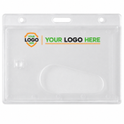 1840-6000 badge holder with a small shield and horizontal Your Logo Here branding across the top.