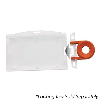 Clear Horizontal Locking Plastic Card Holder (P/N 1840-6610)