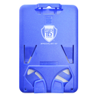 A Custom Three Card Vertical ID Badge Holder B-Holder (1840-666X) - Add Your Brand Logo from Specialist ID Inc. with vertical slots and clips for holding and displaying an identification card, offering a stylish way to showcase your branding logo.