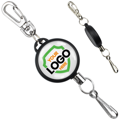 Custom Retractable Ski Pass Holder - Heavy Duty Sport Reel (2120-4101) - Add Your Logo