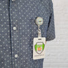 Custom Translucent Retractable Badge Reel with Non-Swivel Spring Clip (P/N 2120-4730)