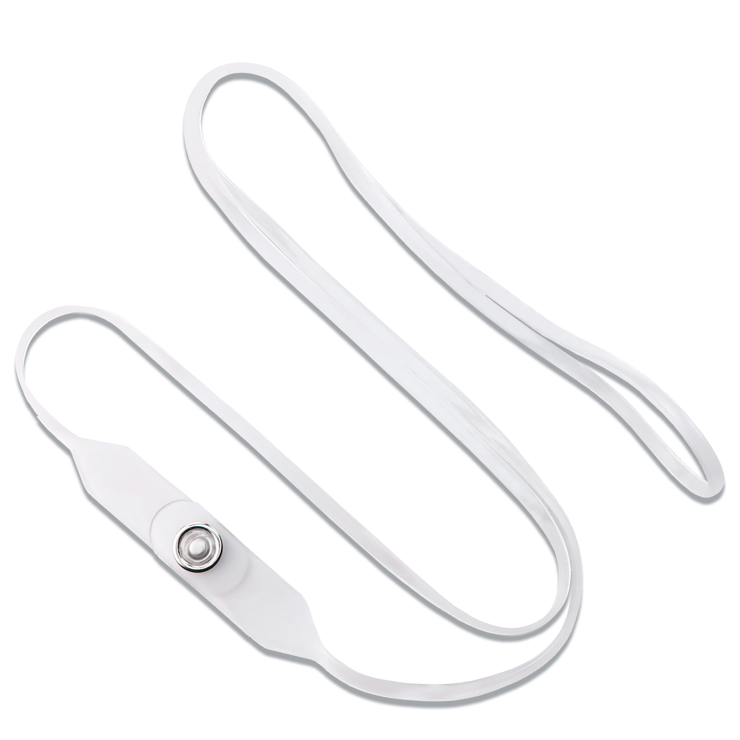 The Frosted Vinyl Break-Away Neck Strap, 37" (P/N 2135-0100), with a snap closure, is displayed against a plain white background.