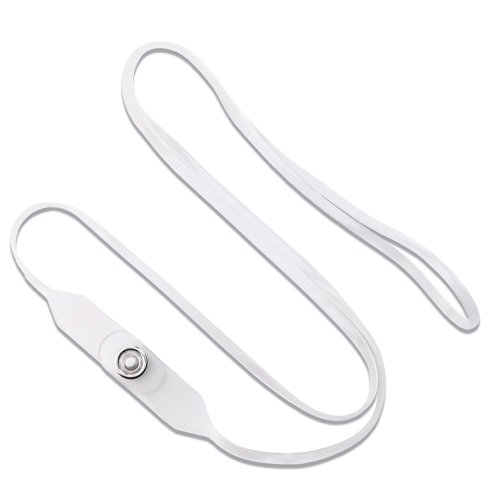 The Frosted Vinyl Break-Away Neck Strap, 37" (P/N 2135-0100), with a snap closure, is displayed against a plain white background.