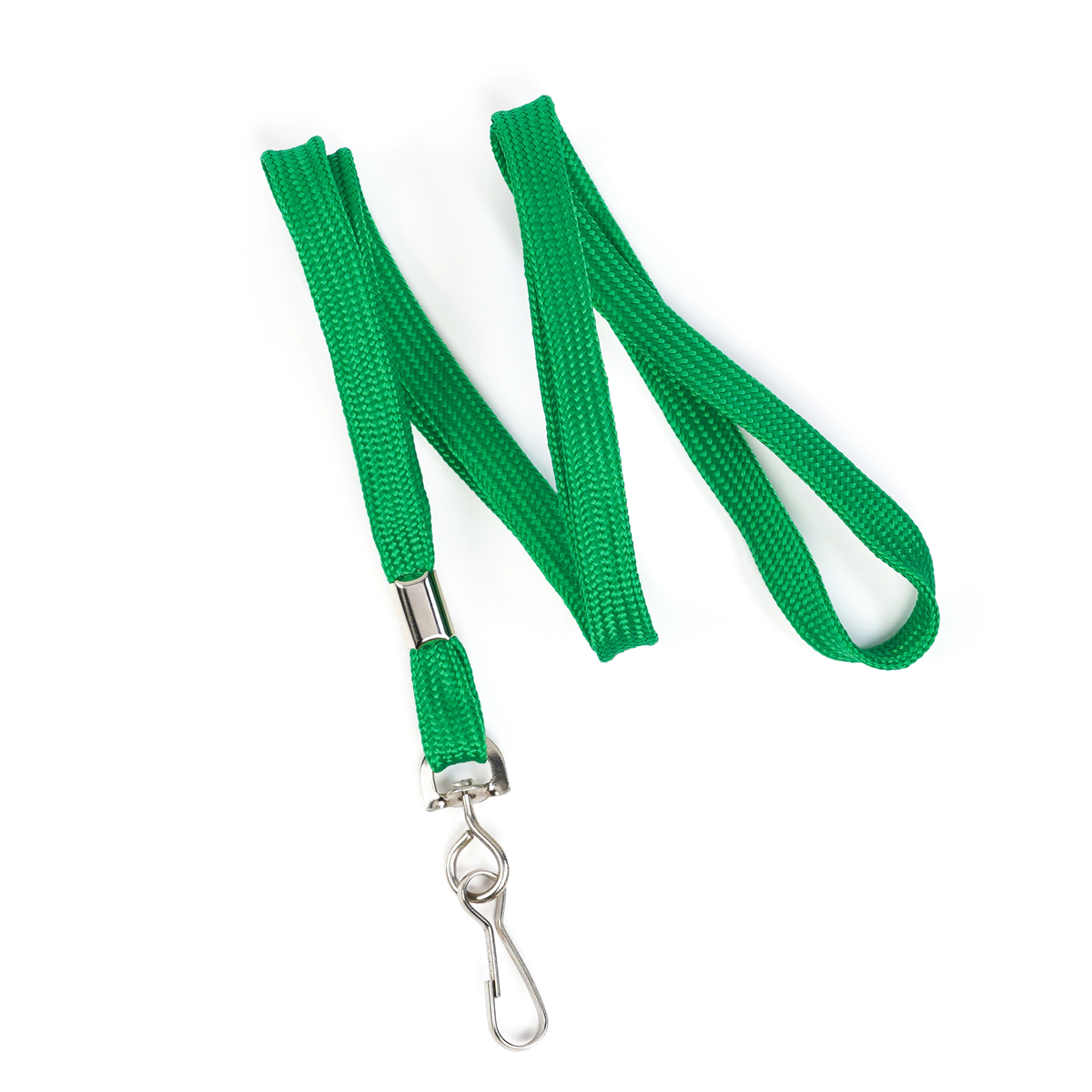 Premium Economy Lanyard with a 3/8″ flat width and metal swivel hook attachment (2135-350X) shown lying flat on a white background.