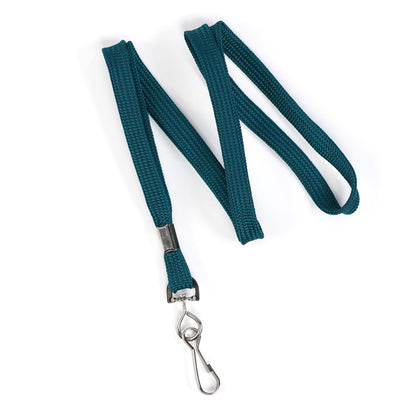 A Premium Economy Lanyard with a swivel hook, featuring a 3/8″ flat width non-breakaway design (2135-350X), is displayed on a white background.