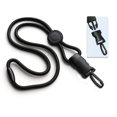 Breakaway Lanyard With Round Slider And Detachable Plastic Swivel Hook 2135-458X