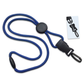 Breakaway Lanyard With Round Slider And Detachable Plastic Swivel Hook 2135-4582 royal blue with plastic connectors.