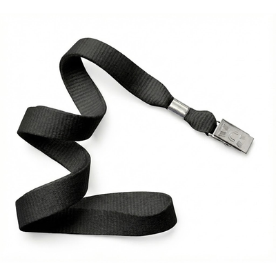 Wide Non-Breakaway Lanyard with Bulldog Clip 2136-355x Series