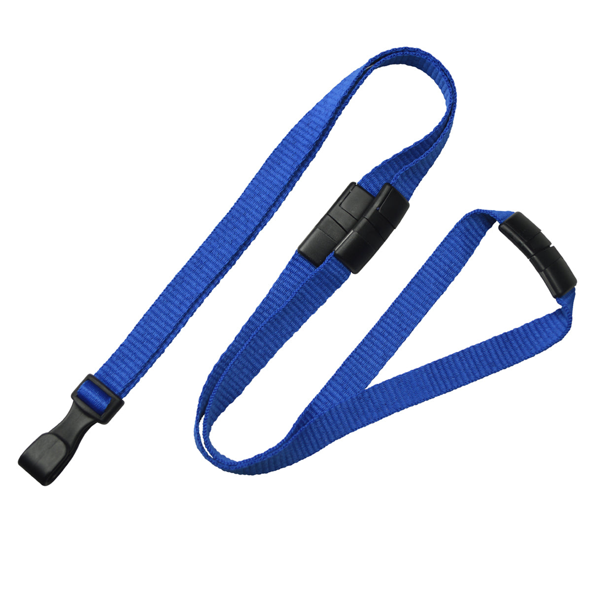 Lanyard Key Chain Badge Holder - Twin Pack Tri Blue