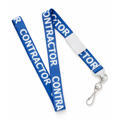 Blue "Contractor" Breakaway Lanyard W/ Swivel Hook 2138-5215