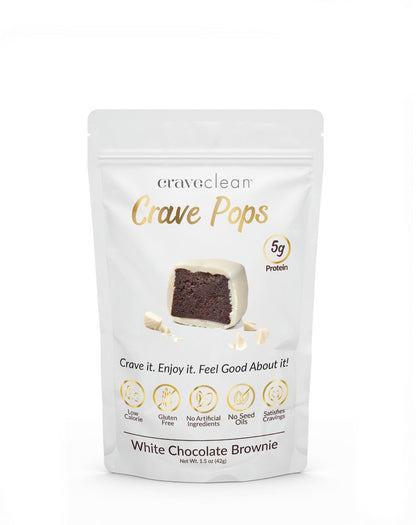 Crave Pops White Chocolate Brownie bag