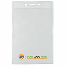 306-46 badge holder with a small shield and horizontal Your Logo Here branding along the bottom.