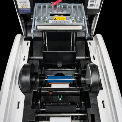 Close-up of the Magicard 3633-0054 Cleaning Roller Kit for Enduro3E, Enduro+, and Rio Pro Series - showing rollers and components that protect the printhead and prevent card defects, ideal for an effective product page layout.
