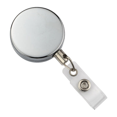 Chrome Heavy Duty Metal Badge Reel with Belt Clip (505-HW-CRM)