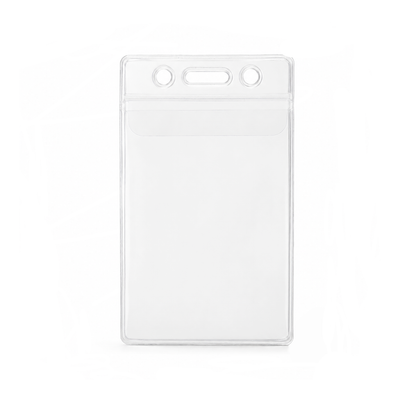 Vinyl Vertical Badge Holder with Flap (506-24FS)