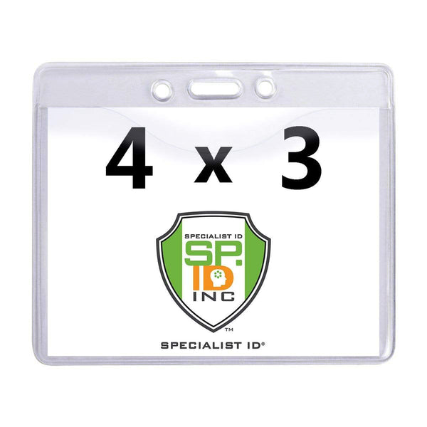 Aazon.co : EcoEarth Horizontal PVC ID Badge Holder With Etal Clips & Vinyl Straps With Soft - View #4