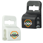 Two Custom Printed Gripper 30 Card Clamp (5710-305X) - Brand it! are shown. The left one is white, and the right one is black, both featuring a customizable logo area in the center—perfect for brand awareness promotion.