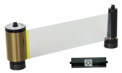 IDP 659000 YMCFKO Ribbon for SMART-30 / SMART-50 Series - Full-Color and UV Panel with Cleaning Roller, 200 Prints Per Roll