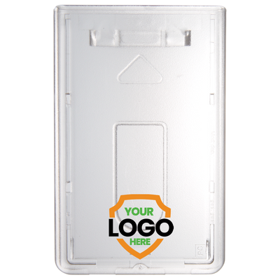 Custom Top Load Slim Rigid Plastic ID Badge Holder