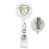 Custom Max Label Badge Reel with 1 Inch Smooth Face and Swivel Spring Clip - Personalize with Your Logo
