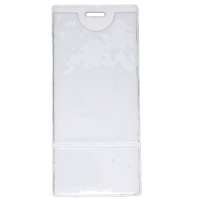 Premium Vinyl Vertical BadgeBottom 2 Pocket Holder with Slot Hole - Holder Only