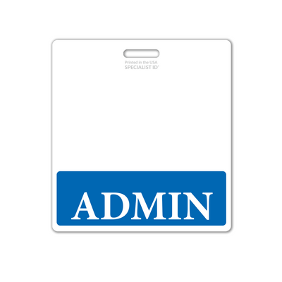 Admin XL Badge Buddy - Oversized Horizontal Hospital ID Role Identifier