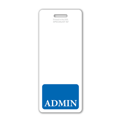 Admin XL Badge Buddy - Oversized Vertical Hospital ID Role Identifier