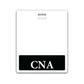 Extra Large and Long CNA Nurse Badge Buddy with Black Border - Double Side Print