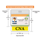 Oversized CNA Badge Buddy - XL Badge Backer for Nursing Assistants - Horizontal Hospital ID Badge Buddies