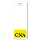 oversized CNA badge buddy vertical - extra long ID badge buddy for certified nursing assistants with yellow border