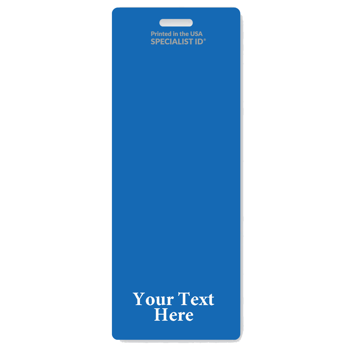 Custom XL Badge Buddy Vertical - Complete Full Bleed Option with Personalized Title Text Color