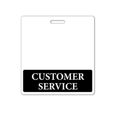 Oversized CUSTOMER SERVICE Badge Buddy Horizontal - ID Badge Backer for Customer Service Representatives